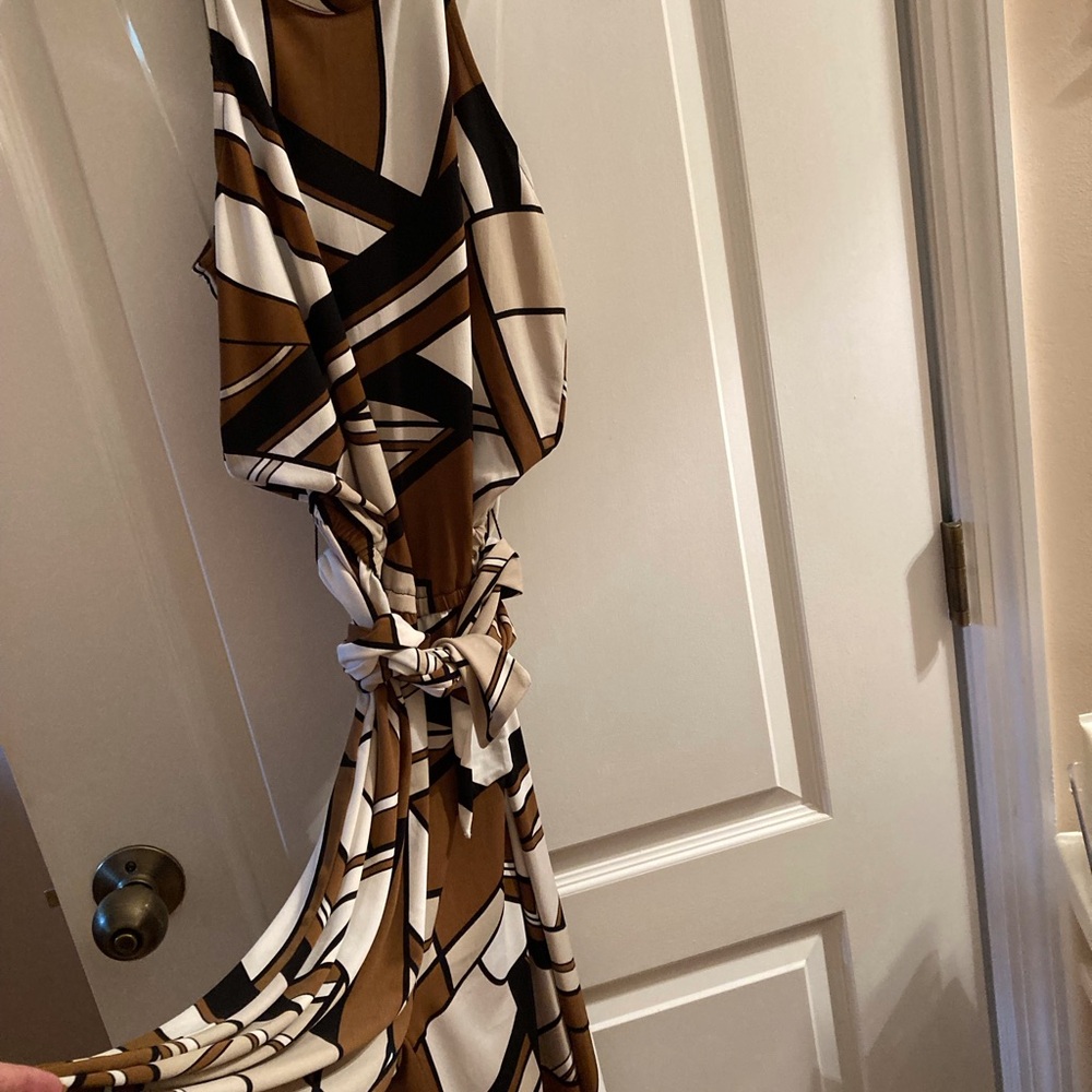 Chico’s Geometric Brown and Jumpsuit